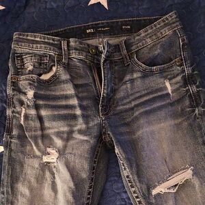 BKE Blue Skinny Distressed Jeans